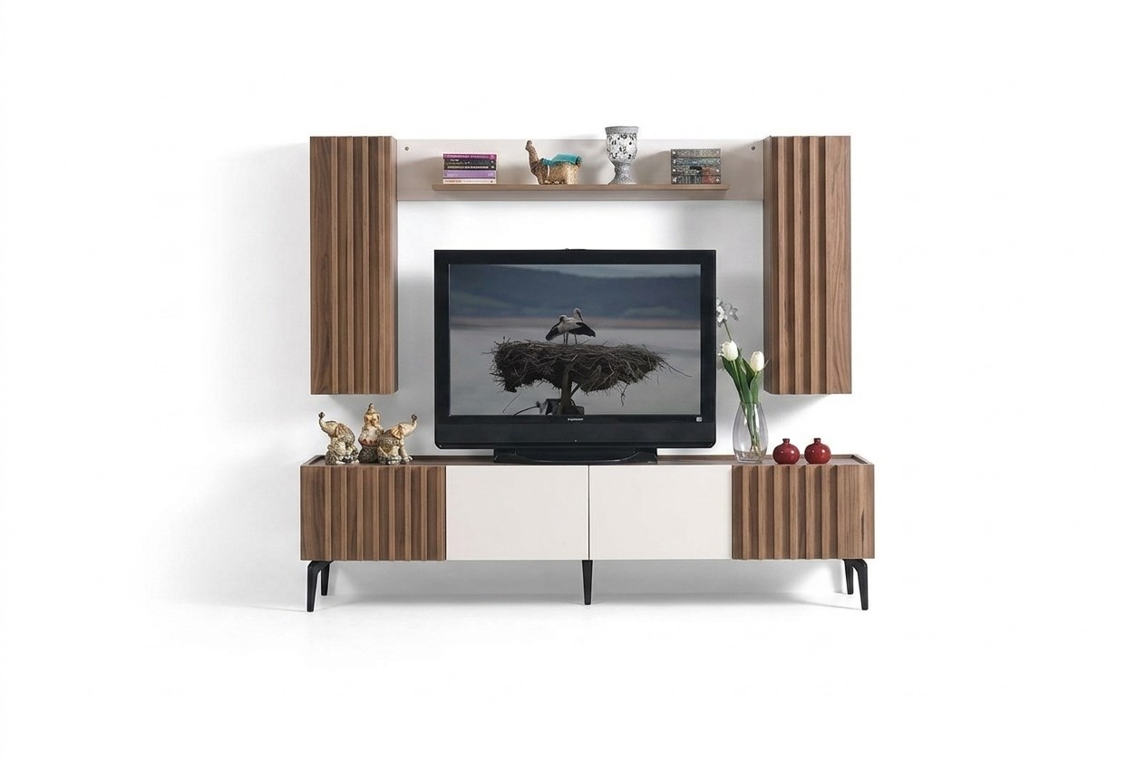rtv Wohnwand tv Wand Regal Wohnzimmer Fernseher Wohnwände Vitrine Schrank