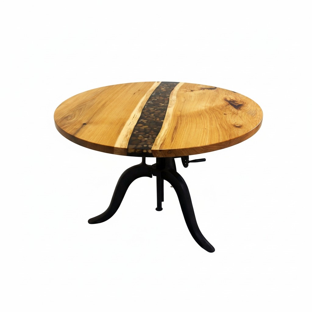 Runder Esstisch Epoxid Harz Besprechungstisch Konferenz Tisch Massiv