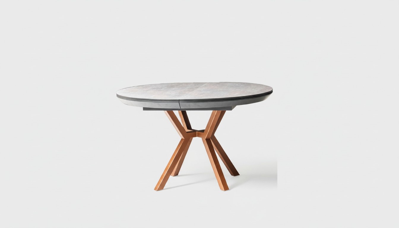 Runder Esstisch Luxus Esszimmertisch Küchentisch Grau Esszimmer Holz