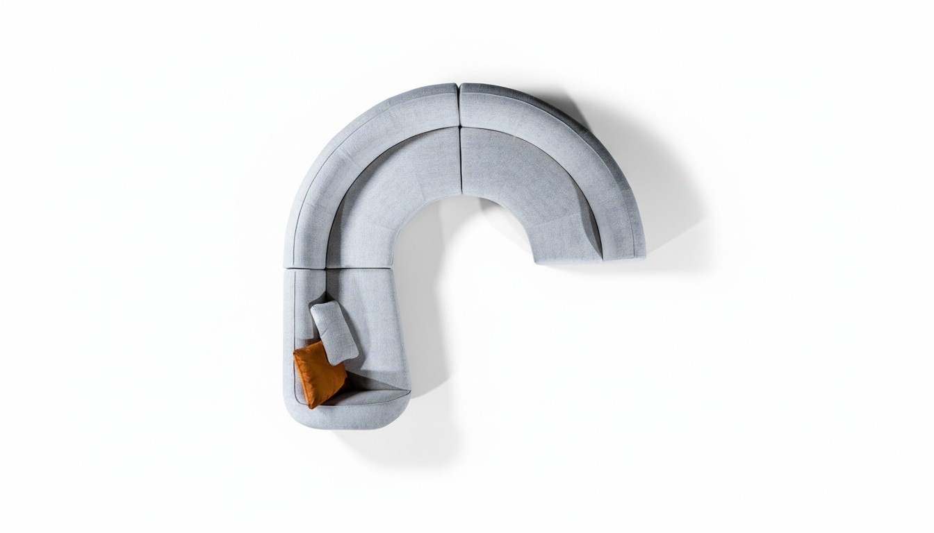 Rundes Ecksofa U-Form Couch Polster Eckcouch Garnitur Modulare