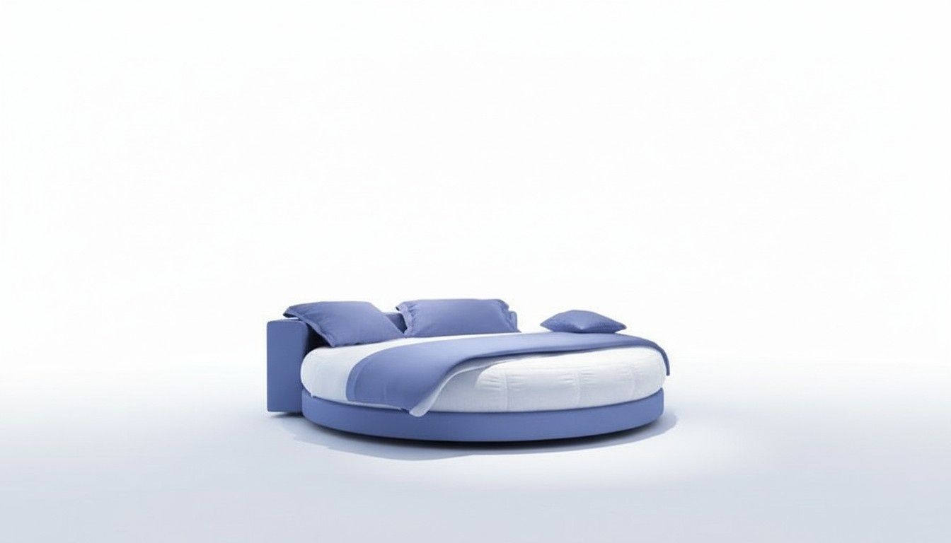 Rundes Leder Bett 200x200 Luxus Polster Rund Betten Runde Stoff Hotel