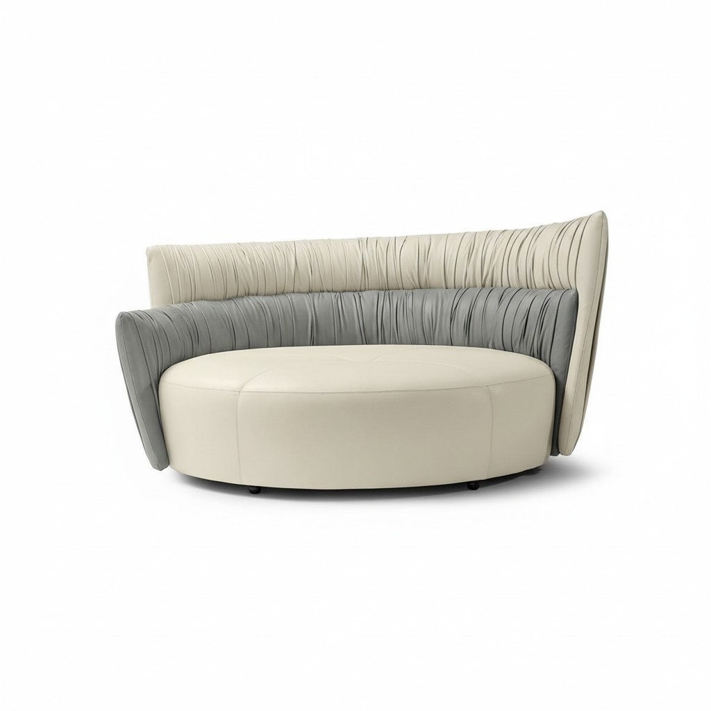 Rundsofa Zweisitzer Sofa 2 Sitz Design Sofas Polster Prianera Sitz Leder Couch