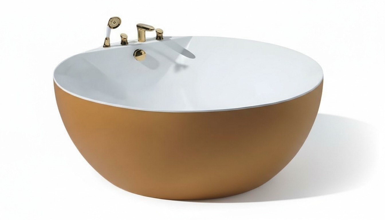 Rundwanne Designwanne Freistehende Komfortwanne Raumsparwanne Bad 160x160 cm