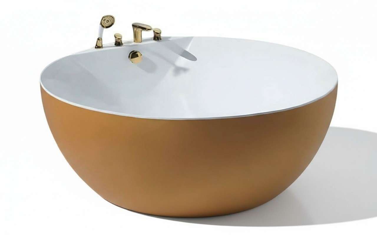 Rundwanne Designwanne Freistehende Komfortwanne Raumsparwanne Bad 160x160 cm