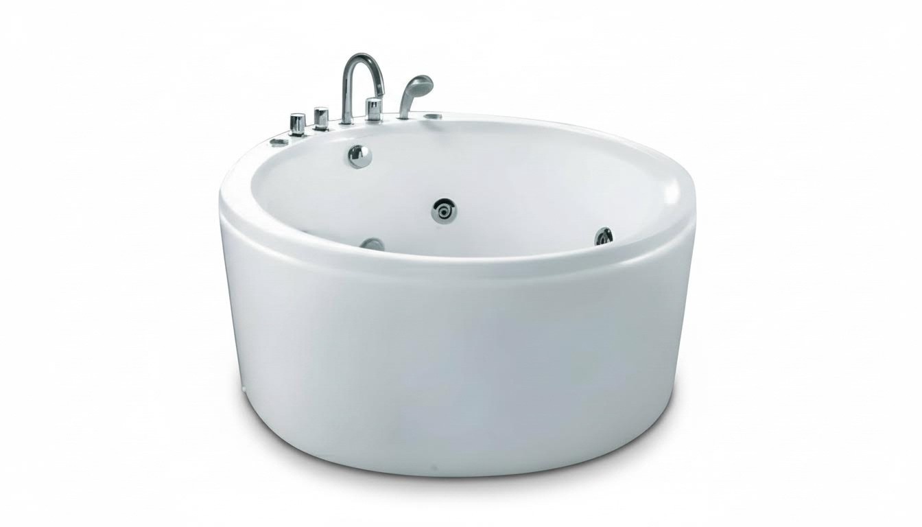 Rundwanne Designwanne Whirlpool Komfortwanne Massagewanne Bad 145x145 cm