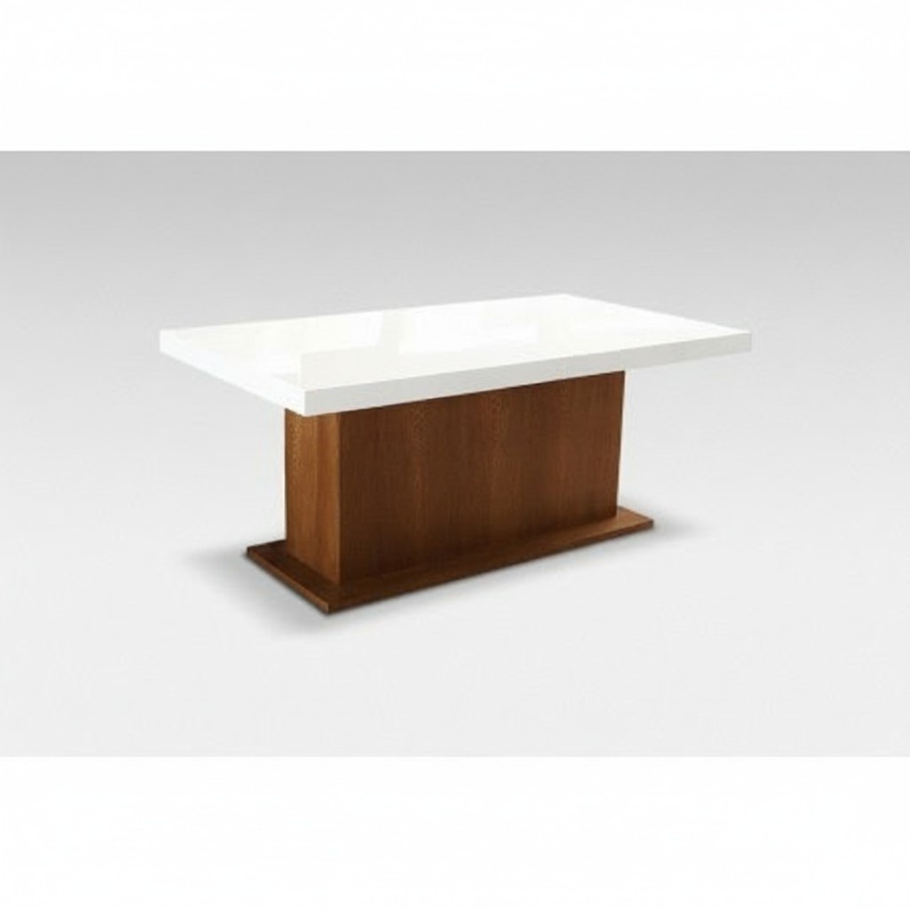Säulen Tisch Esstisch Esstische Tische 160/240cm Büro Design Holz Konferenztisch