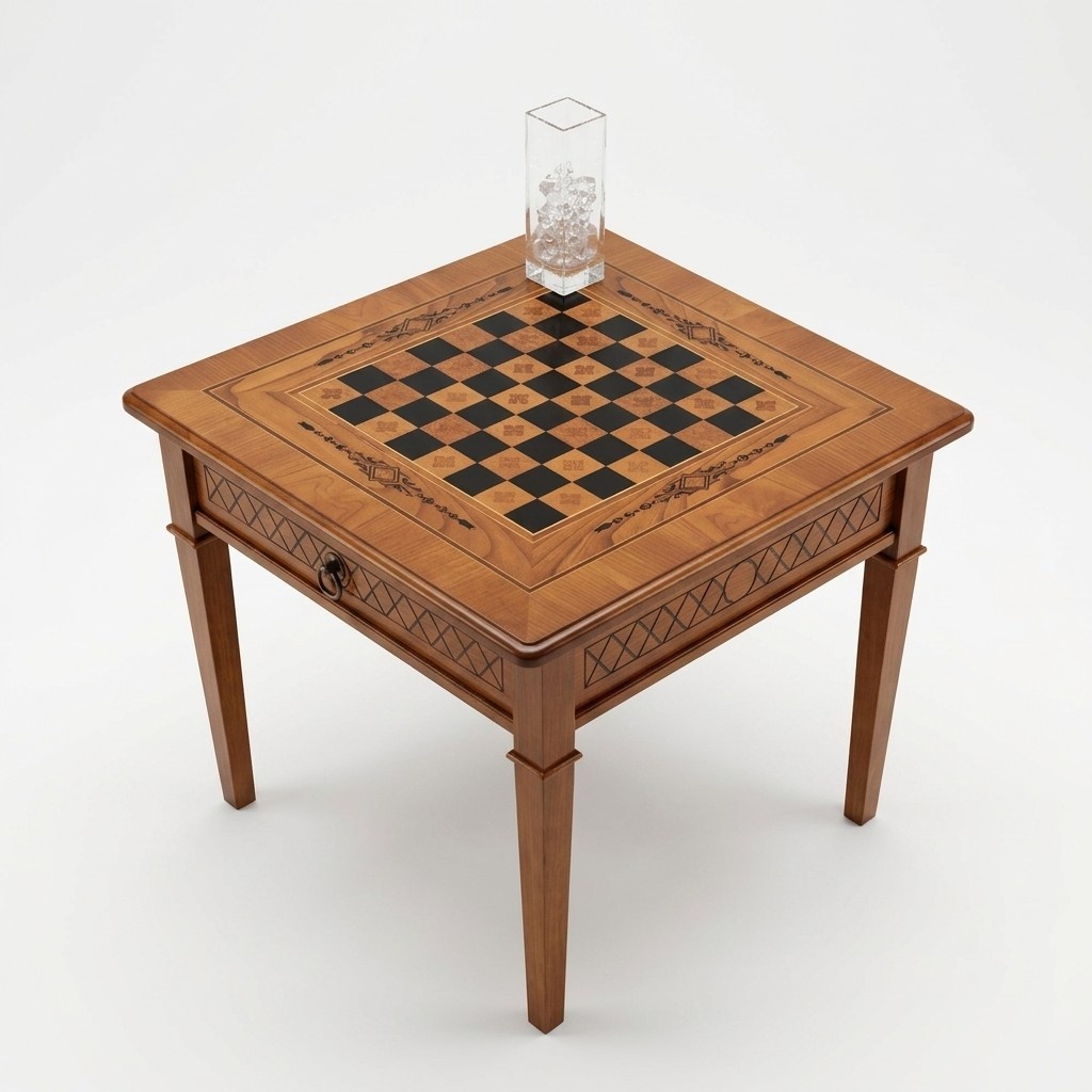 Schachtisch Spieltisch Tisch Mit Schach Miniatur Studien Möbel Tische Brettspiel