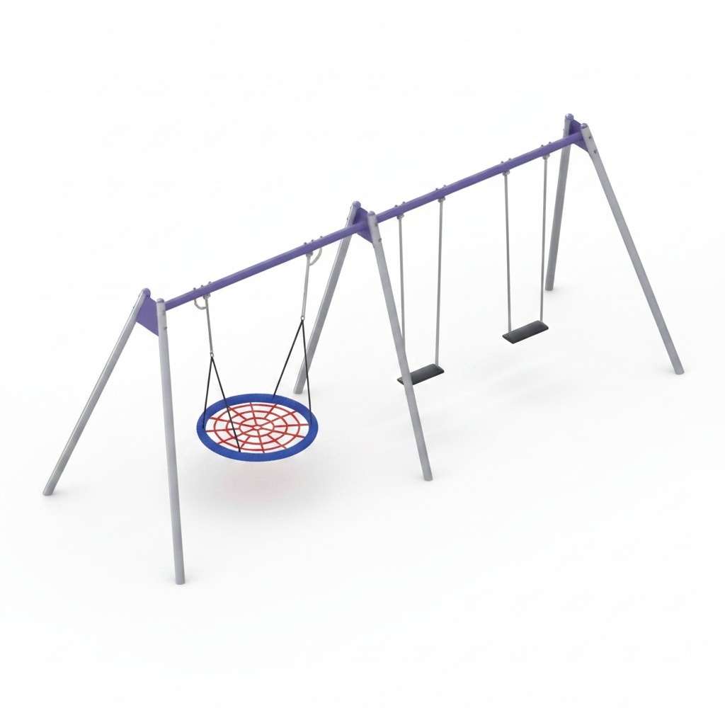 Schaukelplatz Spielgelände Kinderspielplatz Spielbereich Vogelnestschaukel