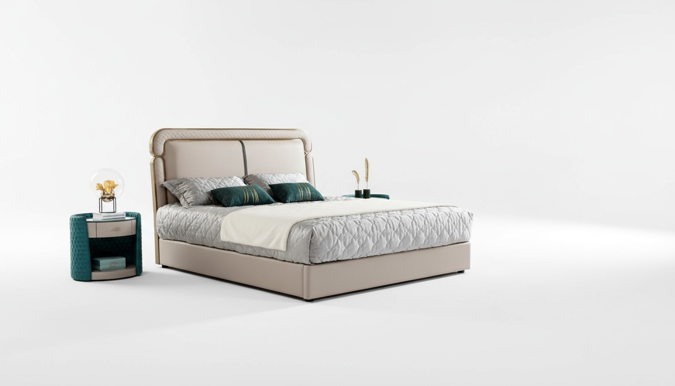 Schlafgarnitur Konsolentisch Hocker Nachttisch Bett Schlafzimmer Möbel