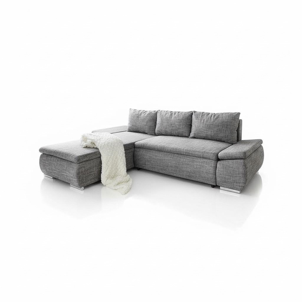Schlafsofa Design Ecksofa Schlafsofa Bettfunktion Couch Polster Textil Sofas