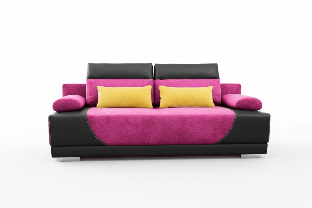 Schlafsofa Stoff Neu Garnitur Bettfunktion 3 Sitz Sofa Couch Textil Polster