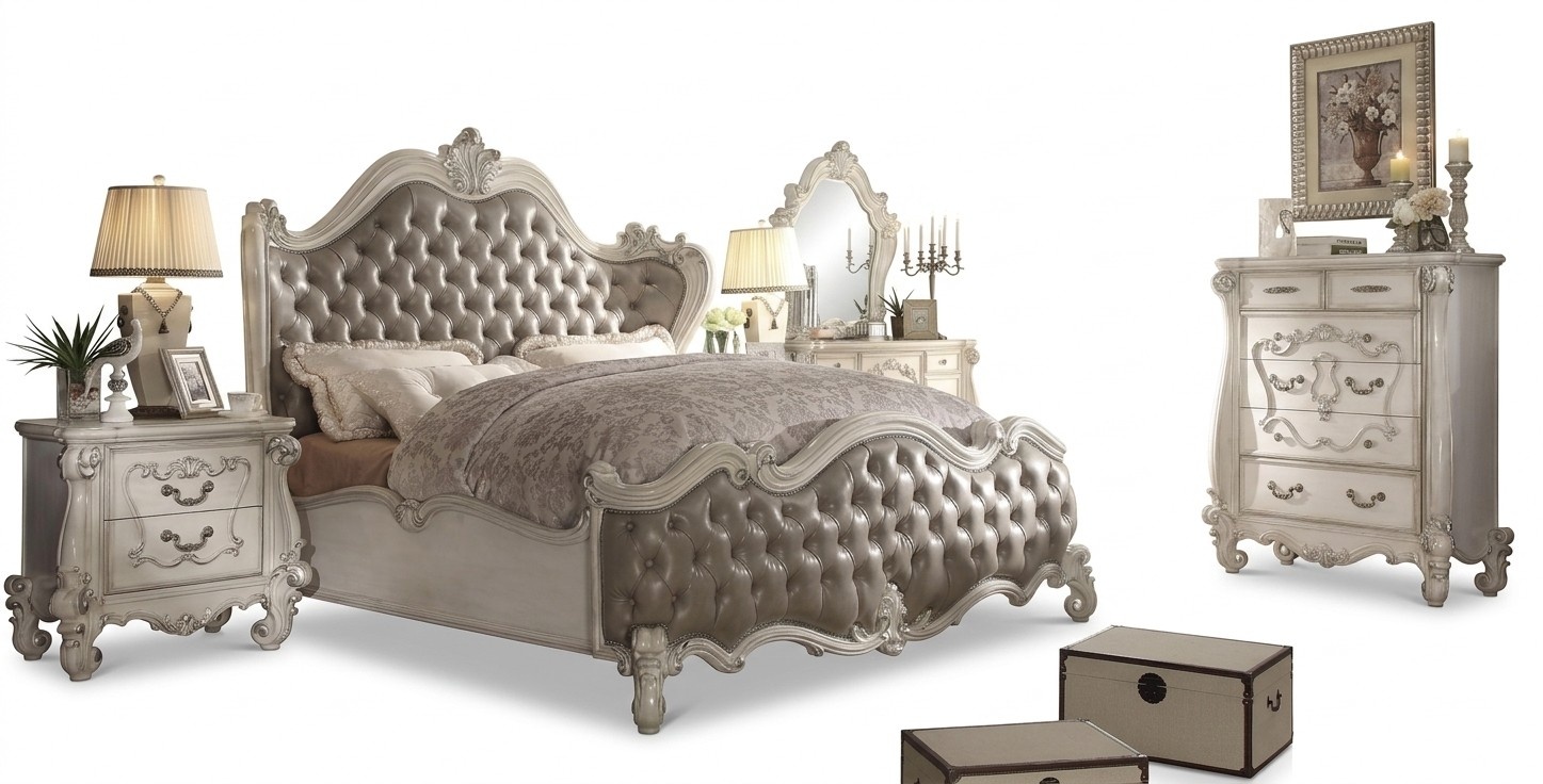 Schlafzimmer 3 tlg. Set Bett 2x Nachttisch Konsole Betten Doppel Hotel