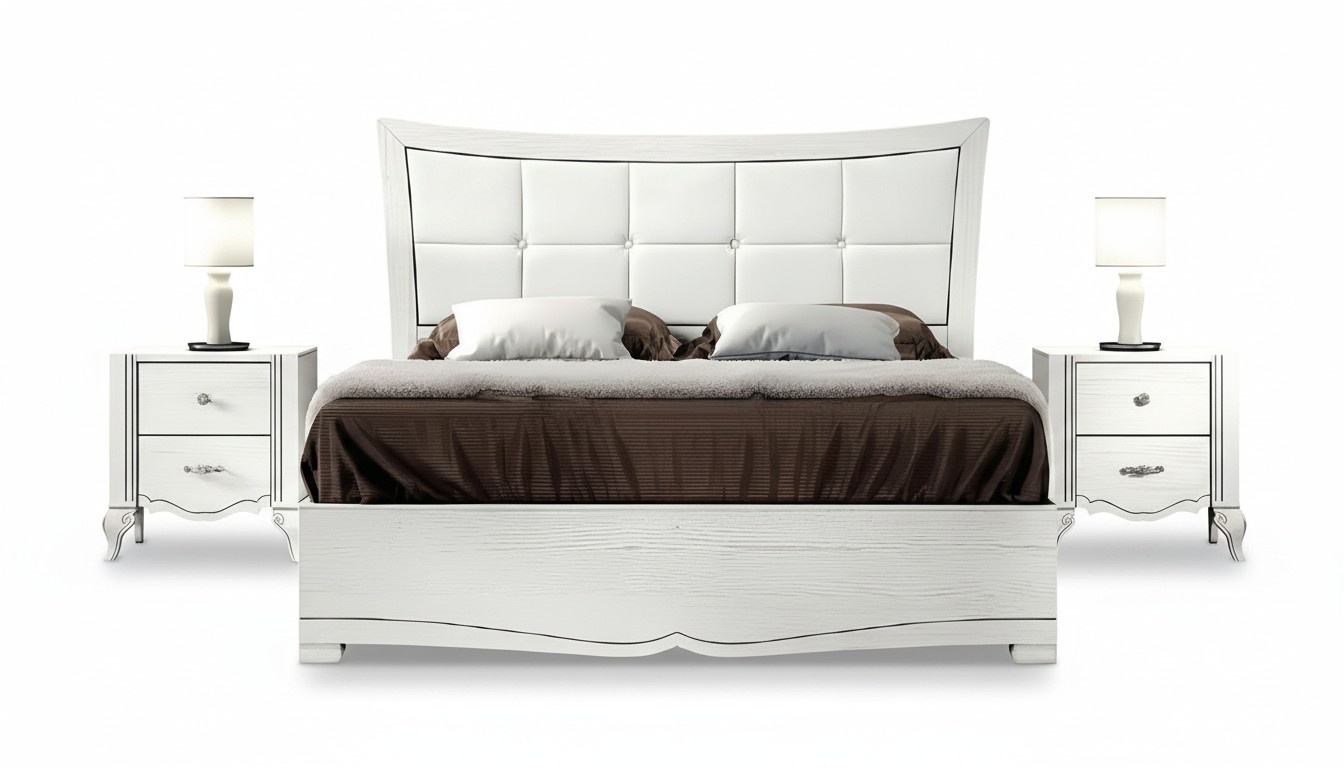 Schlafzimmer Bett Nachttisch Betten Holz Garnitur Modern Nachttische Set 3tlg.