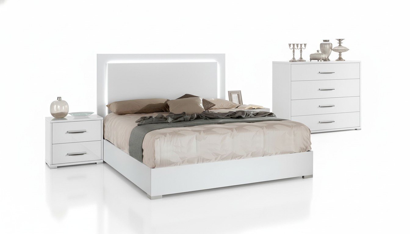 Schlafzimmer Bett Nachttisch Design Luxus Doppel Hotel Betten Nachttische 3tlg.