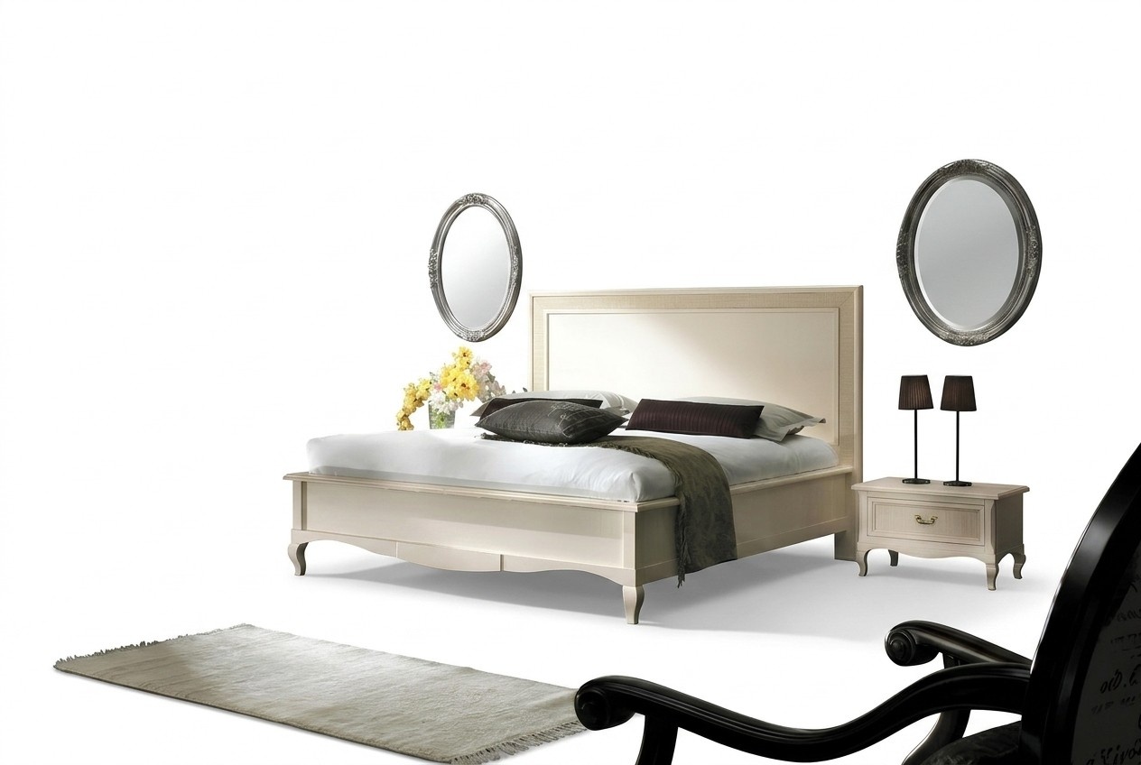 Schlafzimmer Bett Nachttisch Doppelbett Polster Betten Set 3tlg.