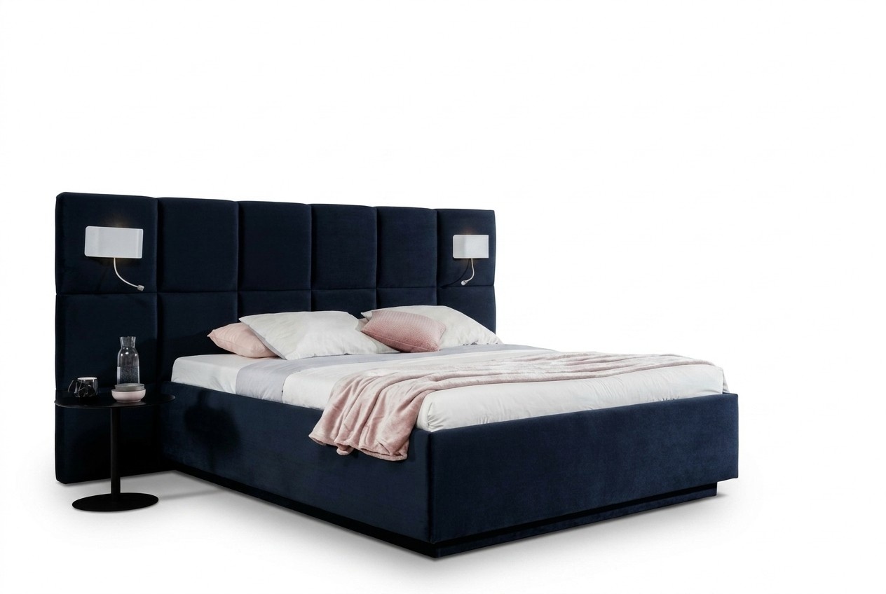 Schlafzimmer Design luxus Bett 200x200 Texil Betten Doppel Bettgestell
