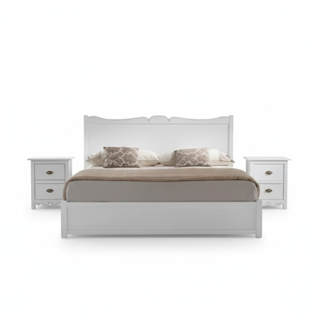 Schlafzimmer Design Modern Luxus Schlafzimmer Bett 2x Nachttische 3 tlg