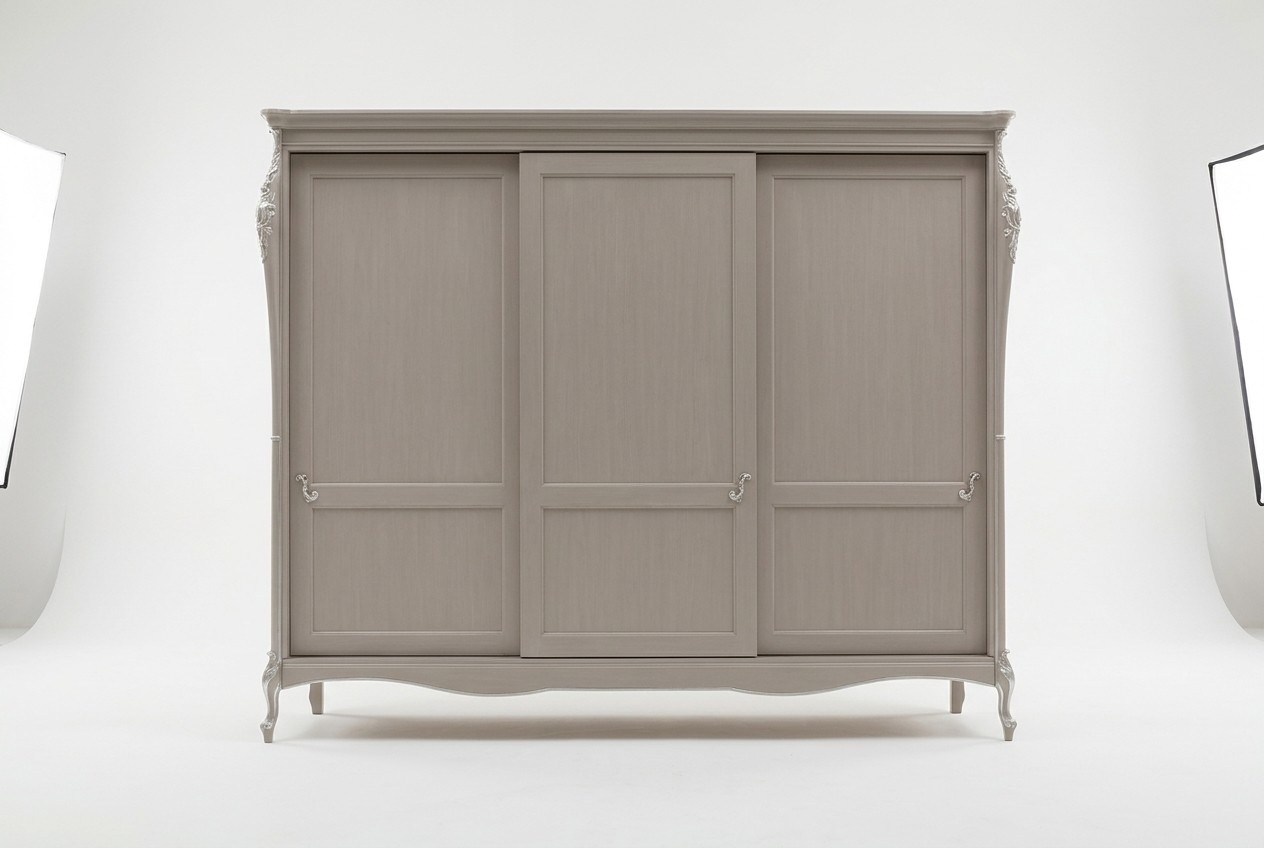 Schlafzimmer Design Möbel Kleiderschrank Luxus Holz Grau Schränke Neu