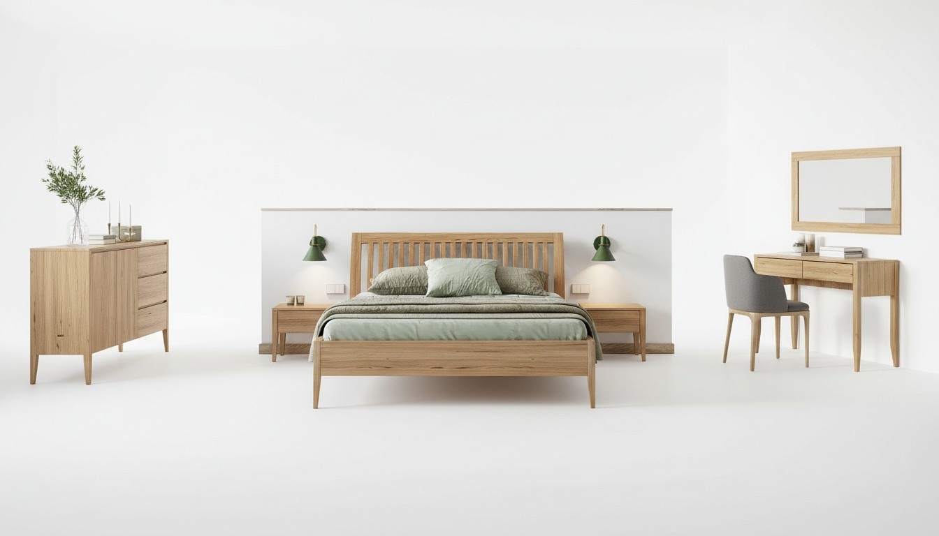 Schlafzimmer Holzbett Echtes Holz Bett Betten Hotel 180x200 Stil Massive Möbel