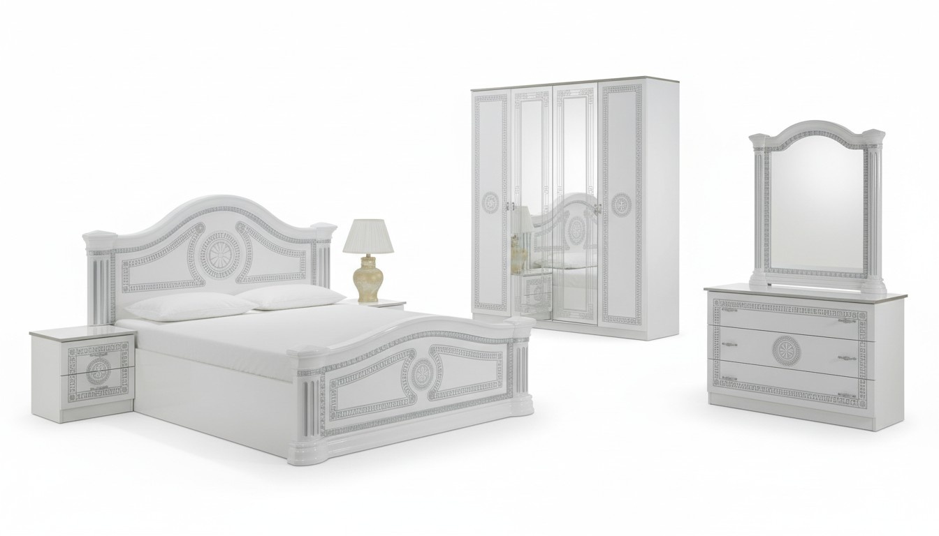 Schlafzimmer Italienische Möbel Set Modern Luxus 6tlg. Bett Betten Schrank Neu