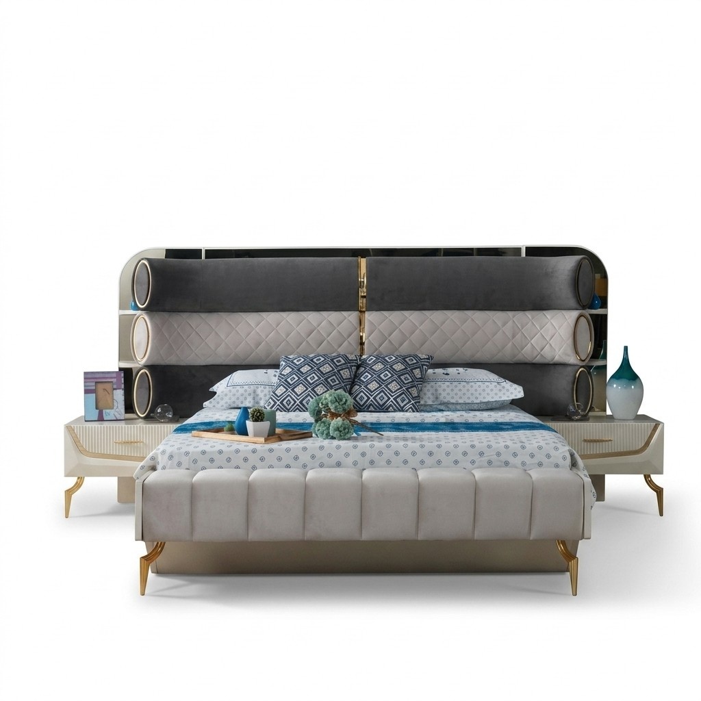 Schlafzimmer Komplettset Designer Schlafzimmermöbel Set Komplettangebot 3tlg.