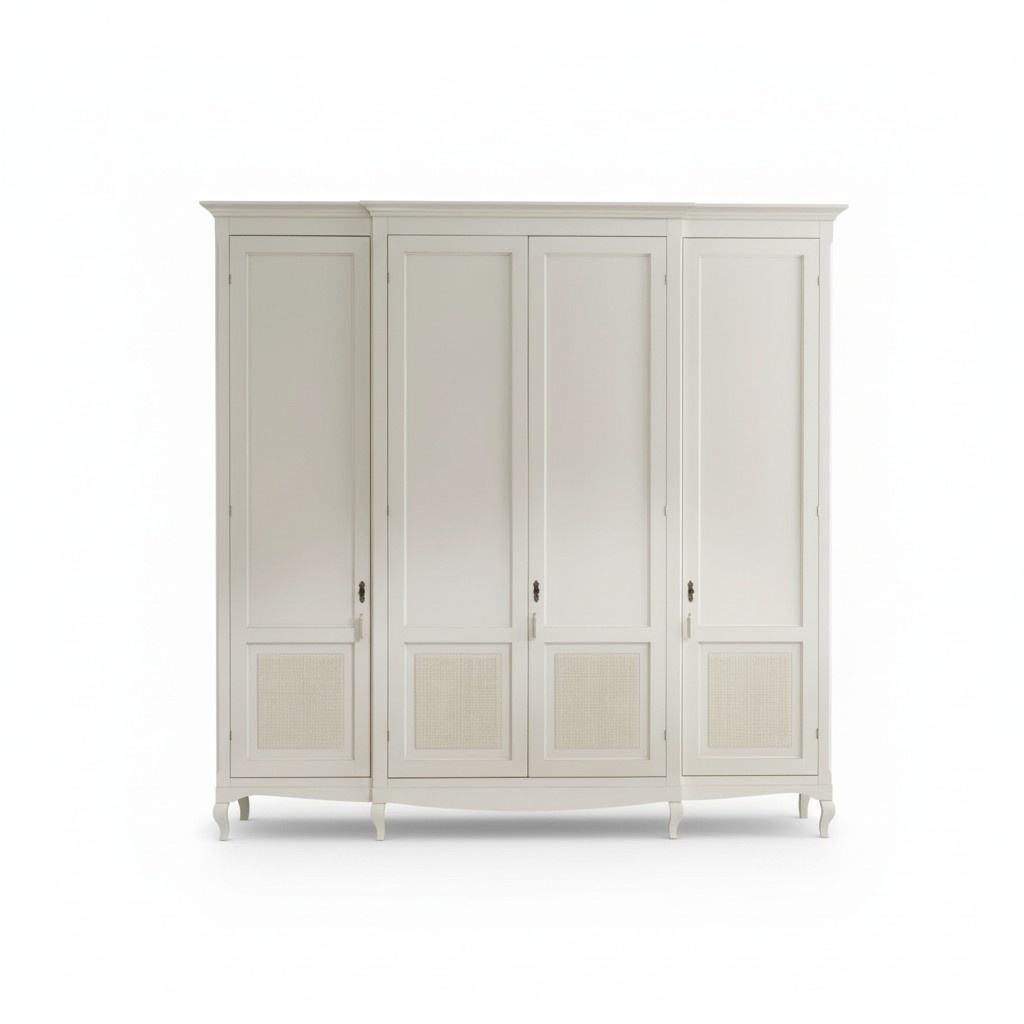 Schlafzimmer Luxus Kleiderschrank Weiß Schrank Holz Moderne Möbel Neu