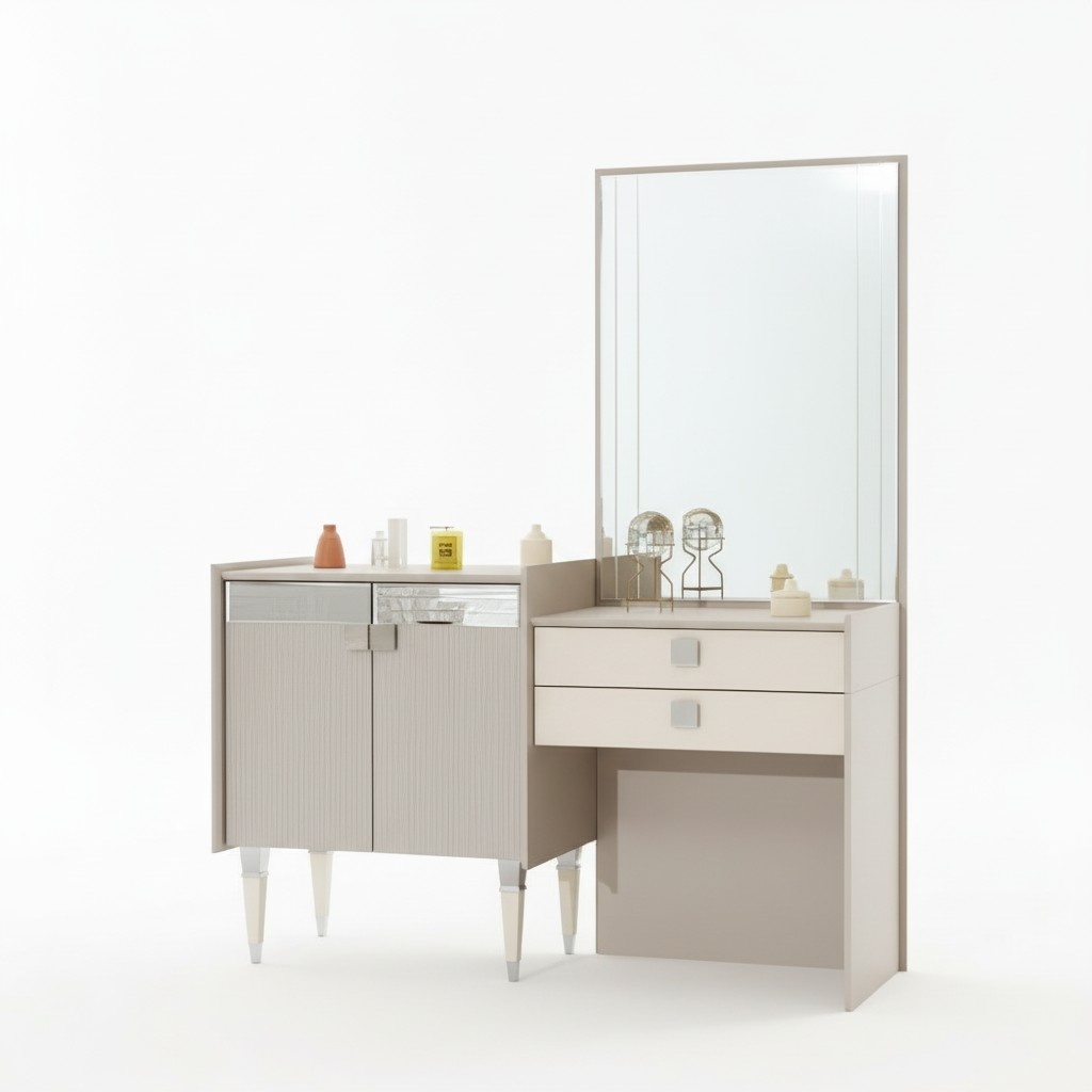 Schlafzimmer Luxus Möbel Schminktisch mit Spiegel Holz Design Modern