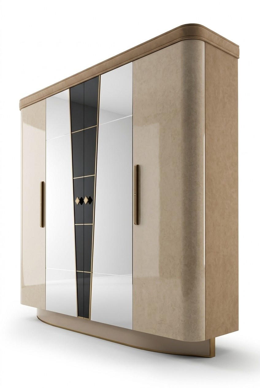 Schlafzimmer Möbel Italien Holzschrank Echtholz Kleiderschrank Schrank Massive