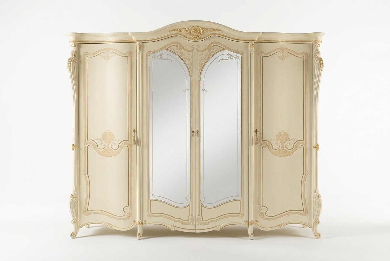 Schlafzimmer Möbel Italien Holzschrank Kleiderschrank Schrank Echtholz Massive