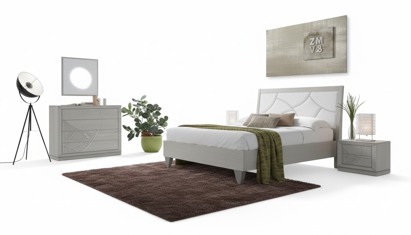 Schlafzimmer Set Bett 2x Nachttische Konsole Betten Luxus Polster 5 tlg.