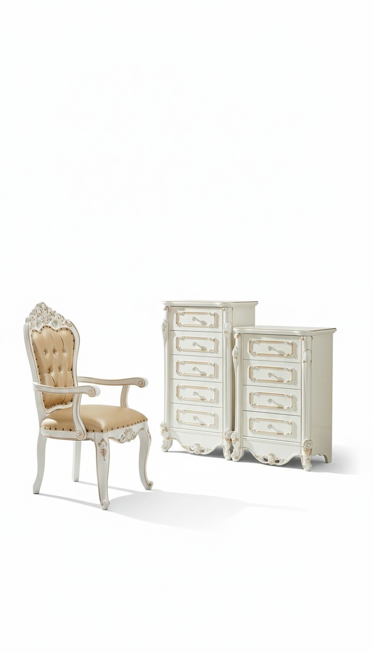 Schlafzimmer Set Weiß Design Elegantes 2x Kommode Klassische Möbel Luxus 2tlg.
