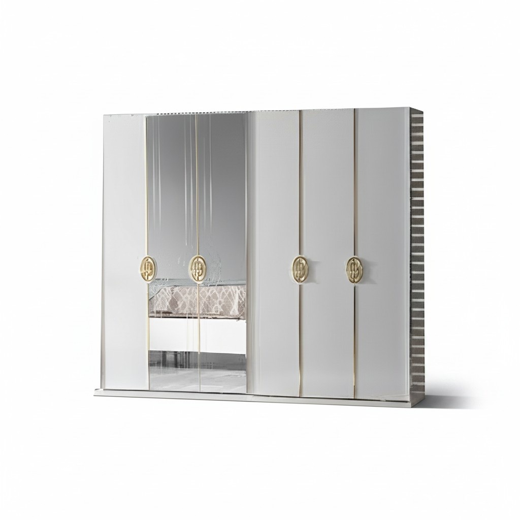 Schlafzimmermöbel Kleiderschrank Schrank Spiegel Garderobe weiß Moderne Möbel