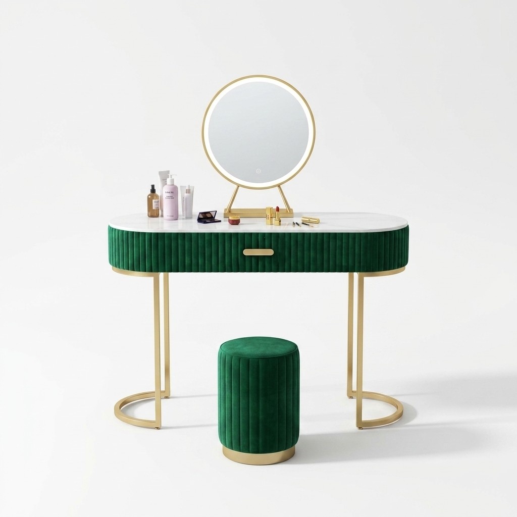Schminktisch Design Konsolen Tische + Hocker Frisiertisch Make Up Tisch