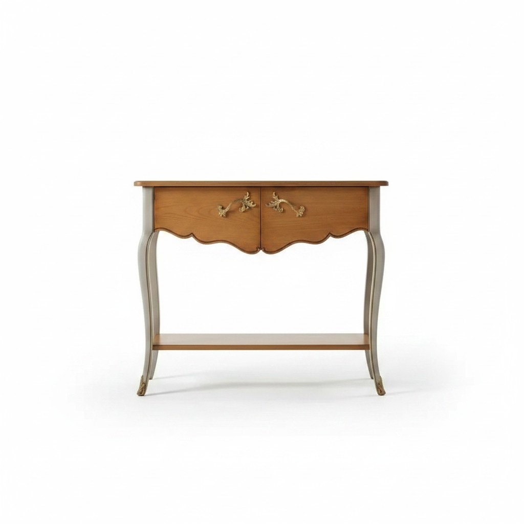 Schminktisch Konsole Luxus Braun Klassische Holz Design Italienische