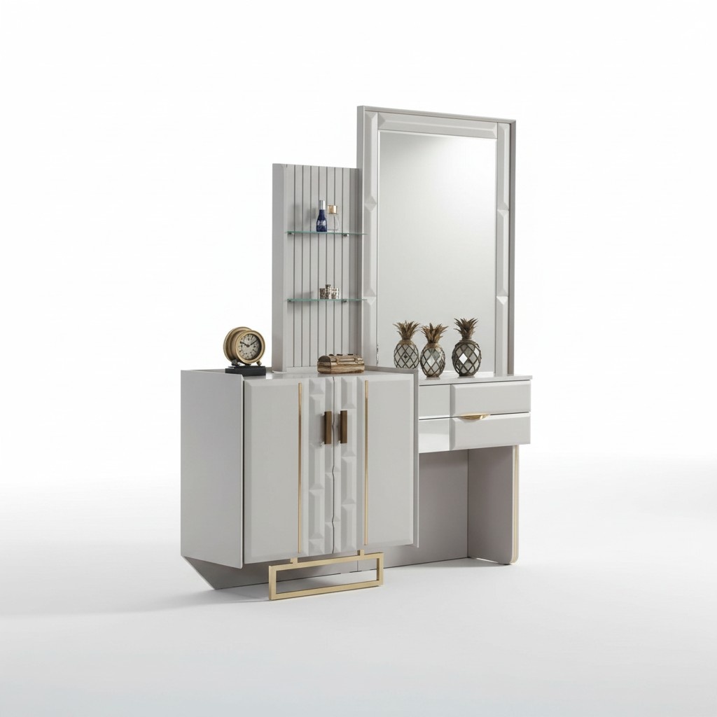 Schminktisch mit Spiegel Schlafzimmer Neu Luxus Möbel Design Einrichtung
