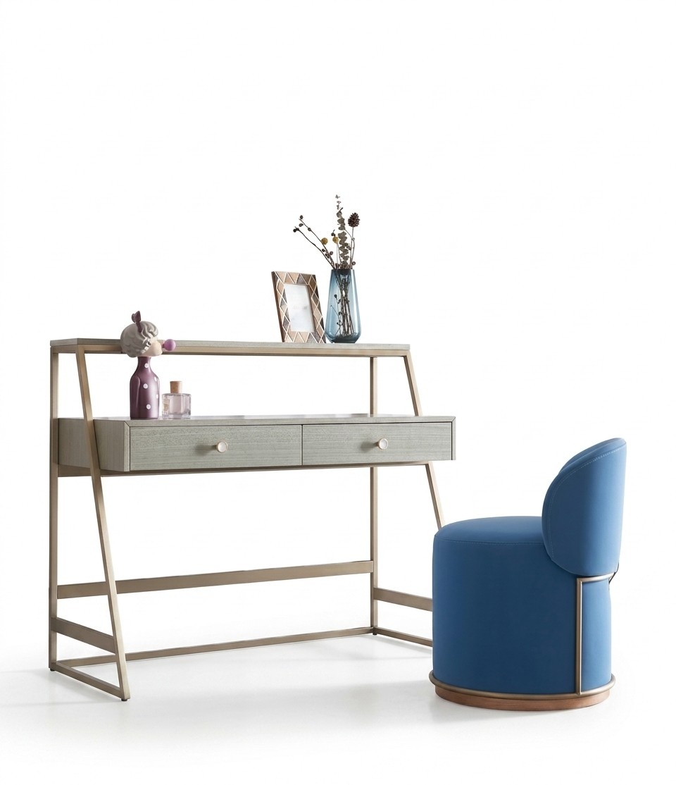 Schminktisch + Sessel Schminktisch Kosmetik Tisch Spiegel Kommode Tische