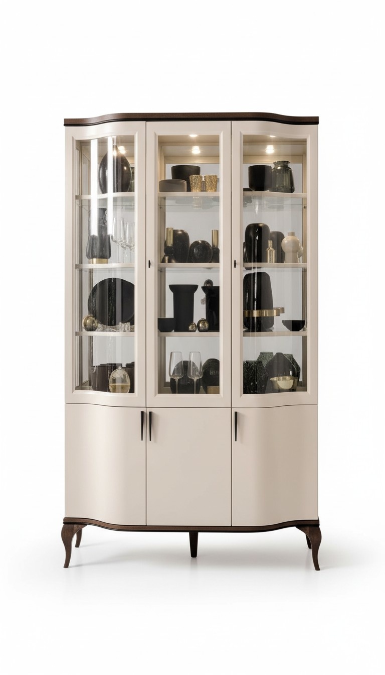 Schränke Vitrine Vitrinen Holz Edler Luxus Glas Schrank Holz Regal