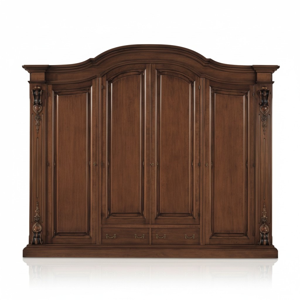 Schrank Brauner Kleiderschrank Luxus Garderobe Schlafzimmer Möbel Schräke