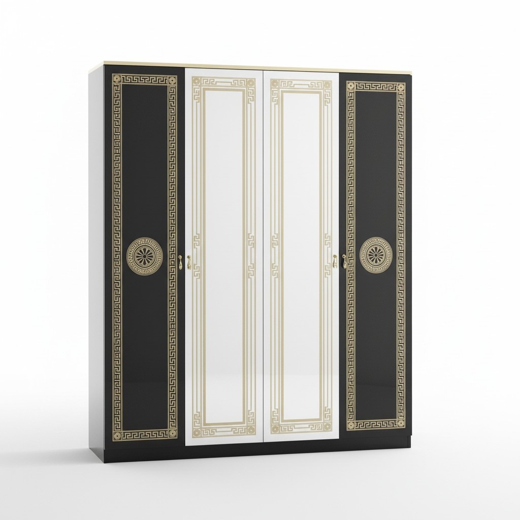 Schrank Edler Kleiderschrank Made in Italy Klassische Schränke Schlafzimmer