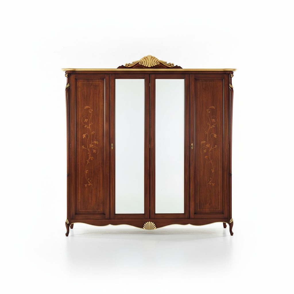 Schrank Kleiderschrank Wohnzimmer Schränke Stil Möbel Holz Italienische Möbel