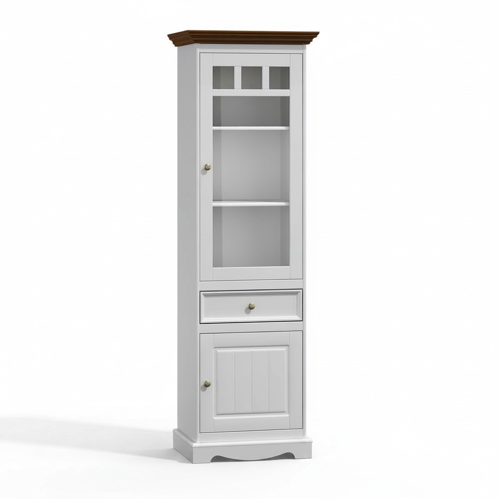 Schrank Kommode Vitrine Kolonial Stil Möbel Sideboard Anrichte Vitrine Holz Neu