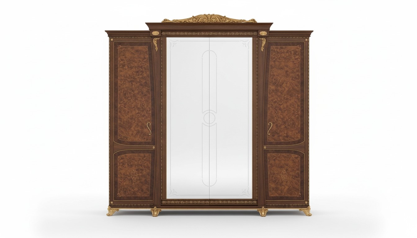 Schrank MobilPiu Luxus Massivholz Kleiderschrank Schlafzimmer Neu