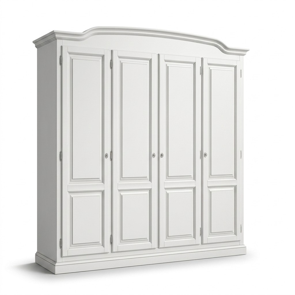 Schrank Schlafzimmer Holz Weiß Kleiderschrank Klassische Designer