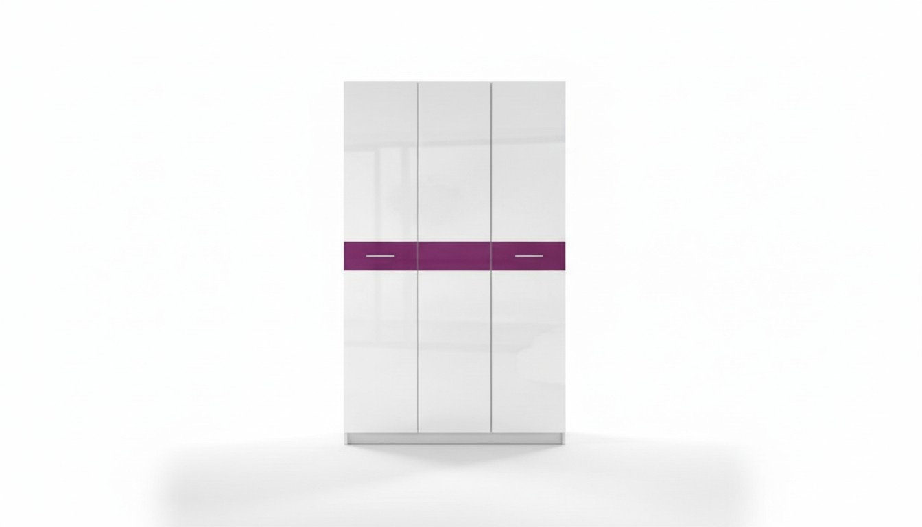 Schrank Schränke Kleiderschrank Hochglanz Kleiderschränke Kinderzimmer Lila Neu