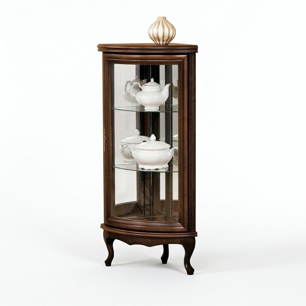 Schrankvitrine Eckvitrine Glasschrank Schrankregal Glasvitrine Regal Vitrine