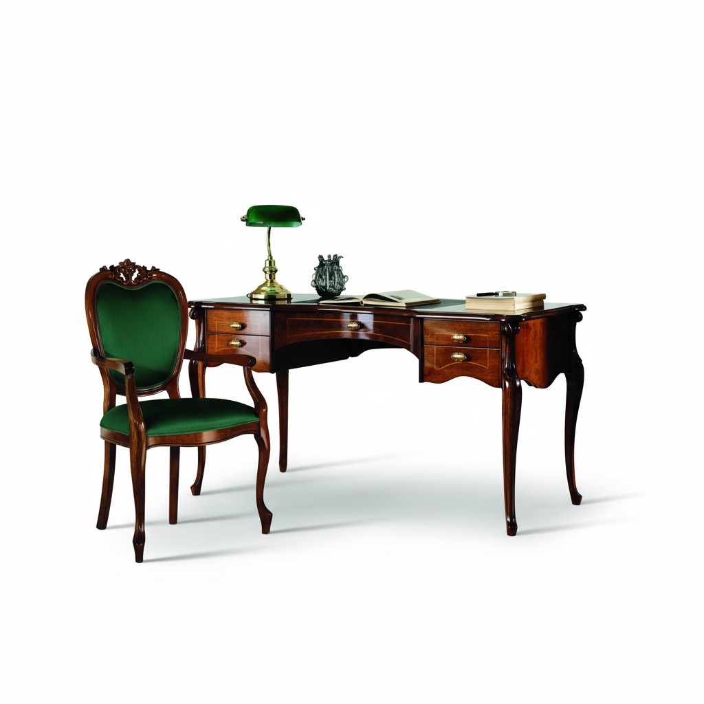 Schreibtisch Barock Rokoko Tisch 2tlg. Set Garnitur Italienische Möbel