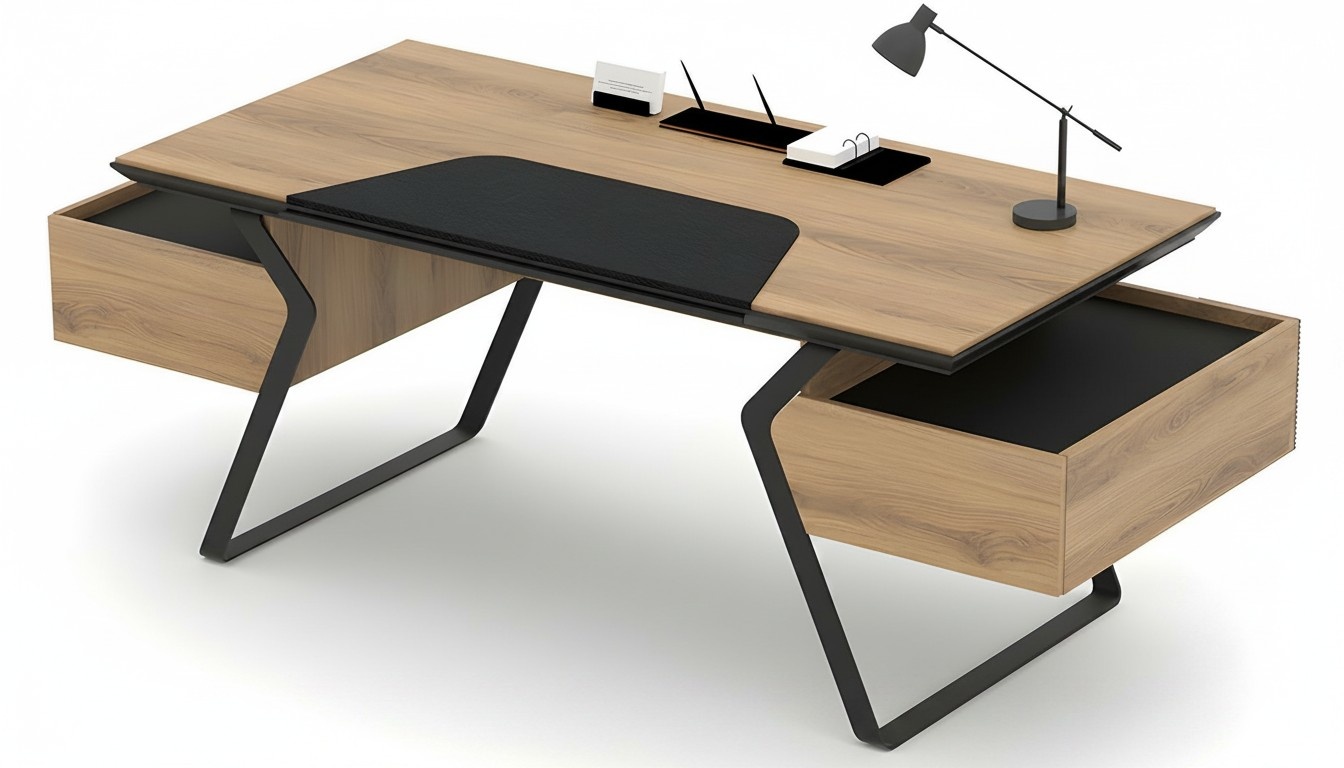 Schreibtisch Bürotisch Computertisch Arbeitszimmer Tisch 2 Schubladen