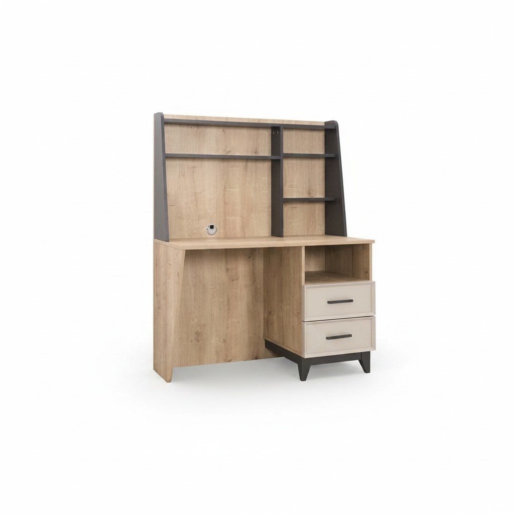 Schreibtisch Computertisch Braun Kinderzimmermöbel Holz Tisch Regale