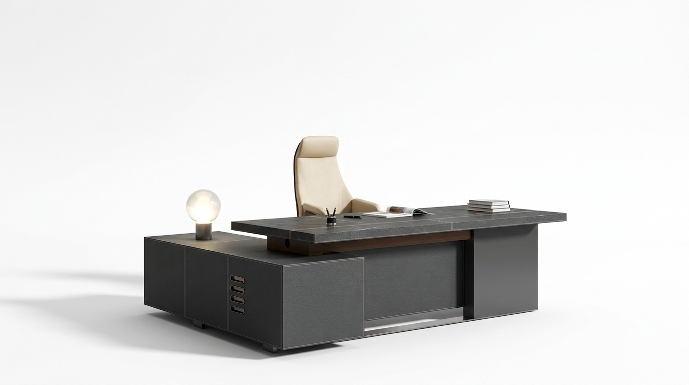 Schreibtisch Leder Büro Tische Designer Einrichtung Tisch Möbel Sessel