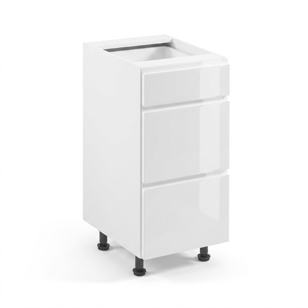 Schubladenschrank Unterschrank Schubladenelement 3 Schubladen Hochglanz